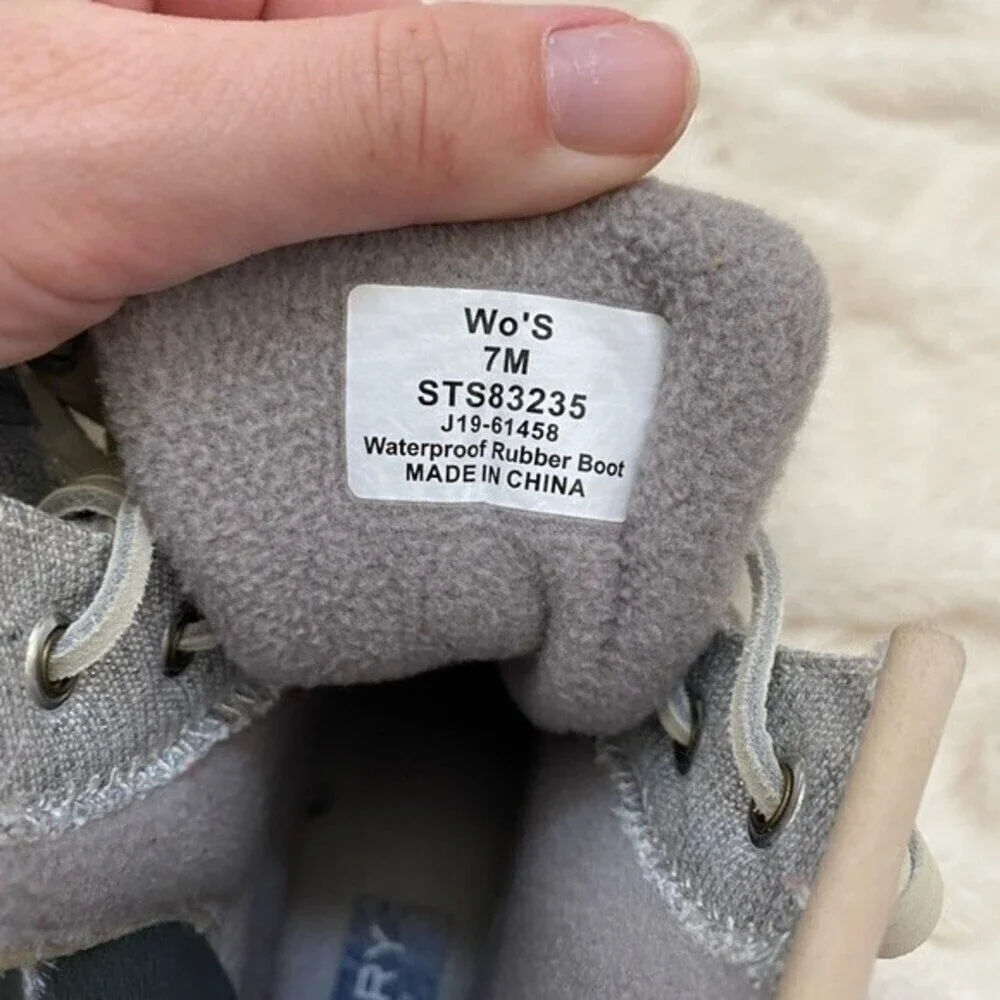 Sperry Saltwater metallic grey rain boots
